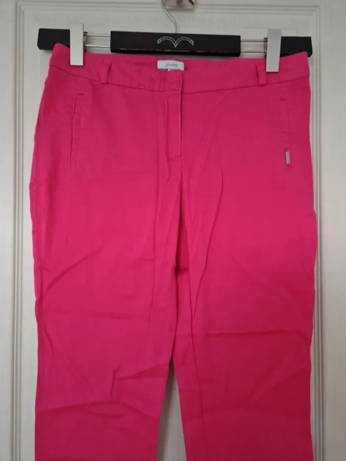 Jolie pantacourt rose fushia femme phildar taille L/40 - photo numéro 2