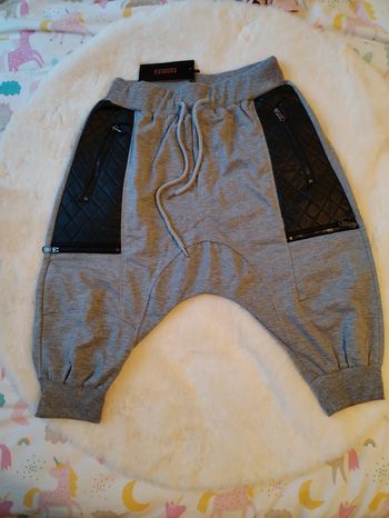 Pantacourt Sarouel jogging gris neuf