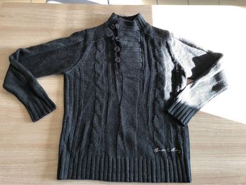 Pull laine gris