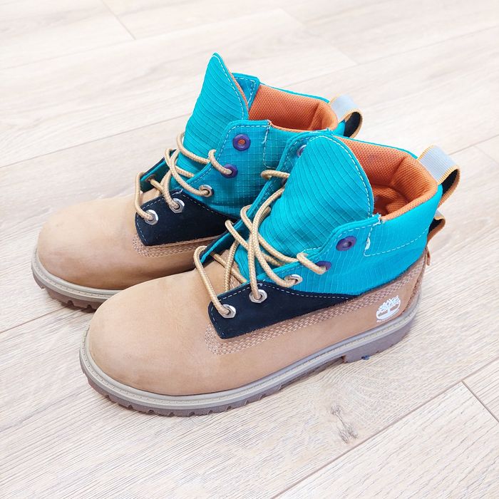 Bottines Timberland Premium 6 Inch Wheat Blue Suede - photo numéro 2