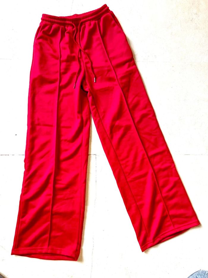 Bas de jogging rouge - en coton peigne T34 - photo numéro 3