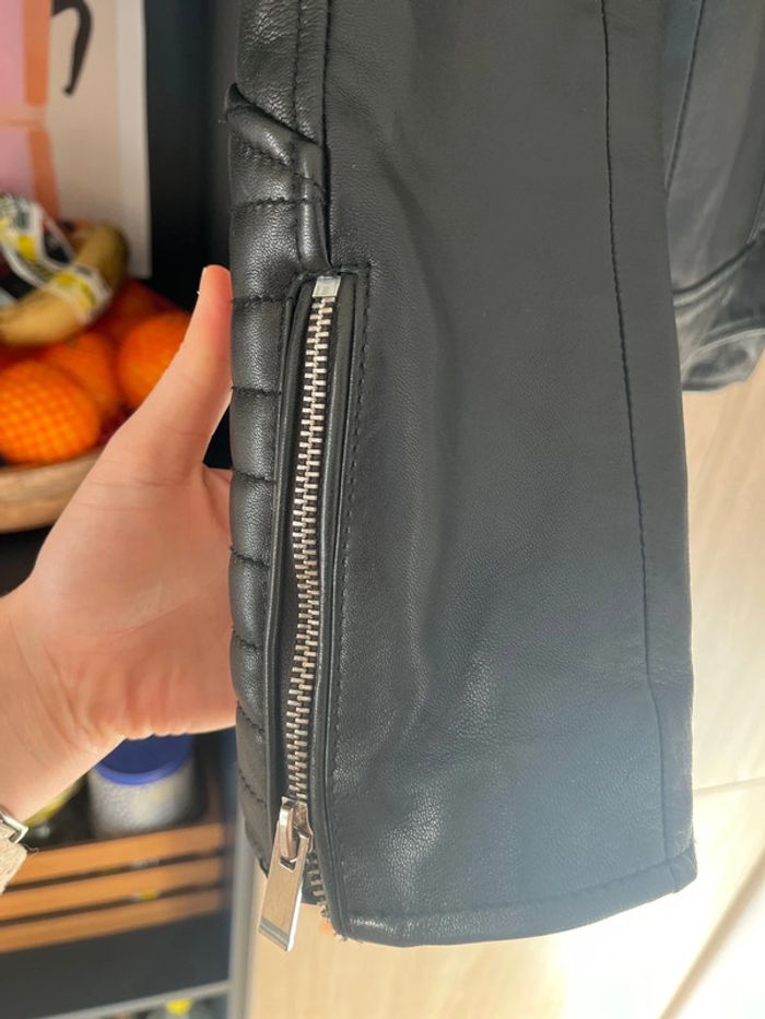 Perfecto cuir véritable Blue Welford - photo numéro 6