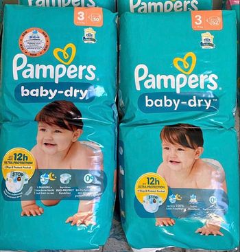 Deux pack de couches Pampers taille 3 normal 