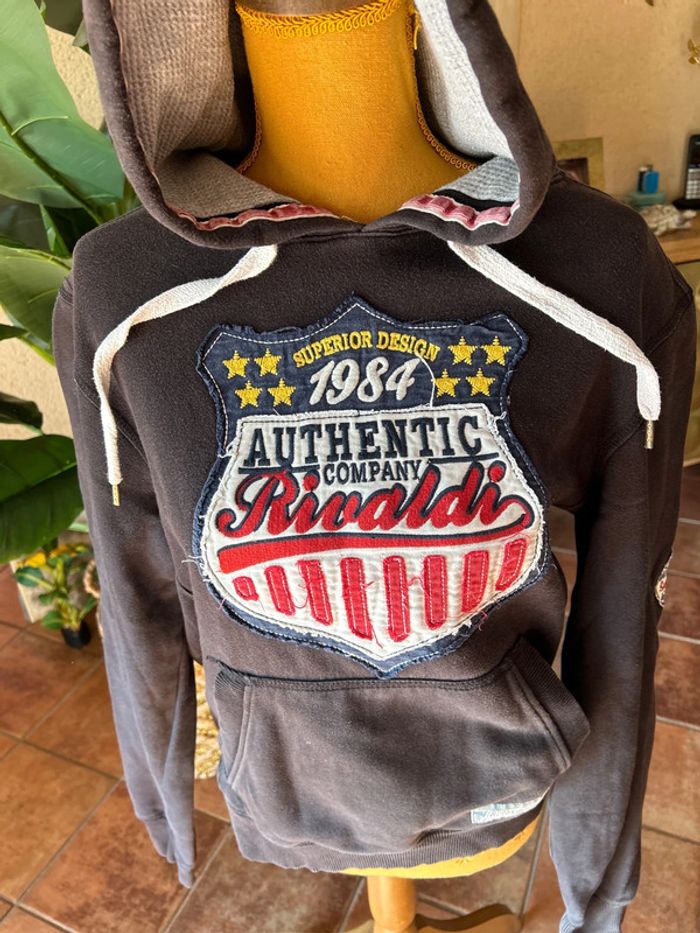 Rivaldi sweat à capuche motif vintage taille L - photo numéro 3