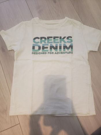 T-shirt manches courtes blanc creeks 4 ans