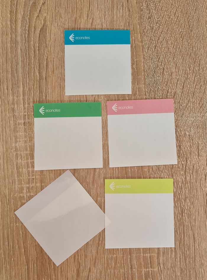 Lot de 5 feuilles post-it réutilisables Econotes