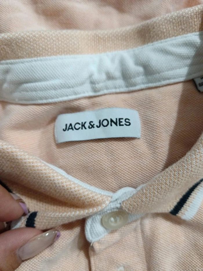 C51 polo Abricot Jack&Jones S - photo numéro 3