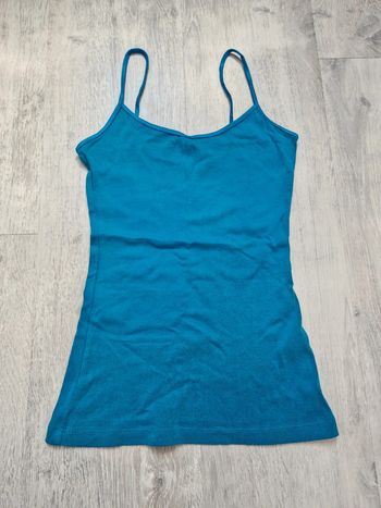 Débardeur neuf turquoise 100% coton New Look taille S