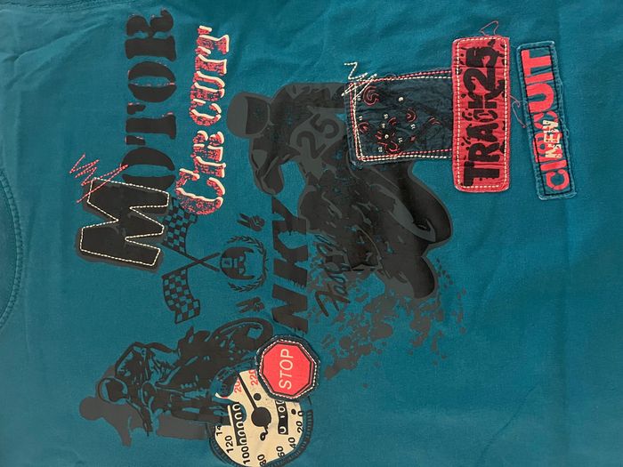Tshirt manches longues bleu 10 ans - photo numéro 2