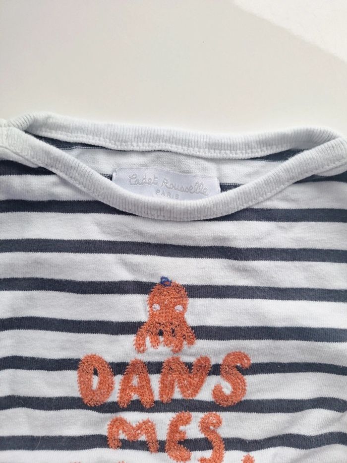 Tee-shirt manches longues 12 mois Cadet Roussel - photo numéro 5