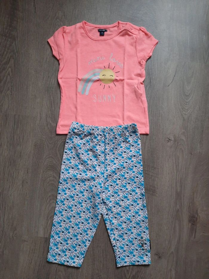 2 pièces Legging À l'aise breizh + T-shirt Kiabi 18mois