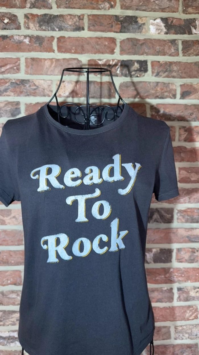 T-shirt gris Ready To Rock Kiabi XS / 14 ans - photo numéro 2