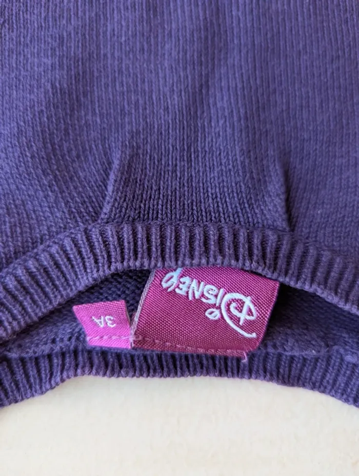 Robe pull chaude violette Aristochats Disney 3 ans - photo numéro 3