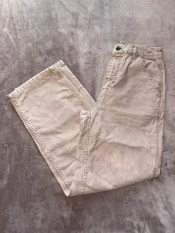 Pantalon jean beige femme ASOS taille 36 en très bon état.
