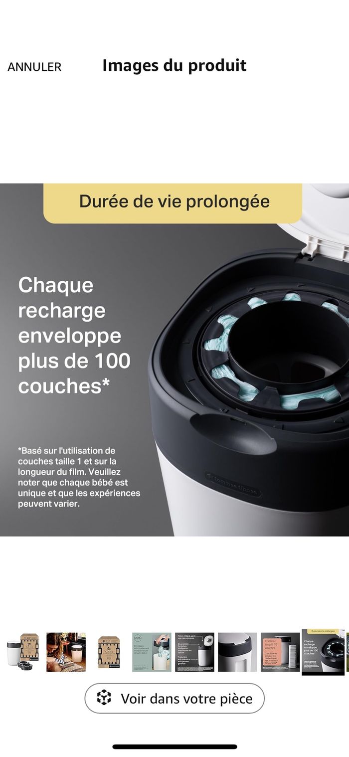 Tommee Tippee Poubelle à couches Twist & Click - photo numéro 5