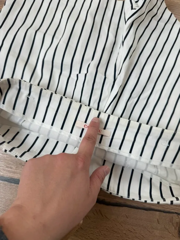 Short blanc à rayures, femme Camaïeu taille 42 - photo numéro 8