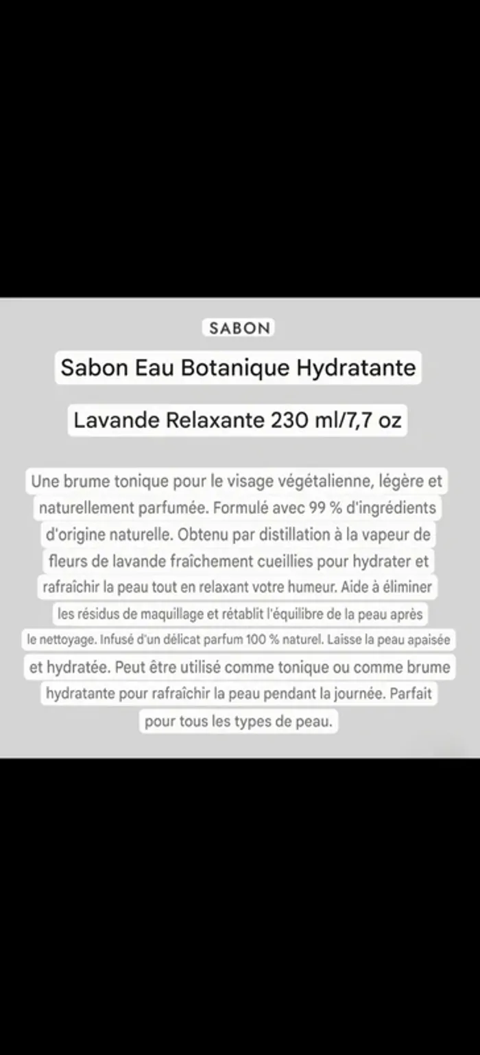 Water Botanical Relaxing Sabon / eau de soin - photo numéro 5