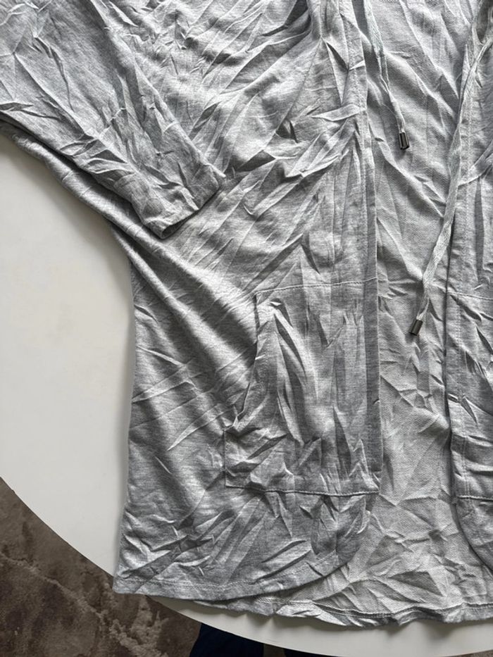 Gilet long léger à capuche gris clair – Cyrus – Taille S - photo numéro 3