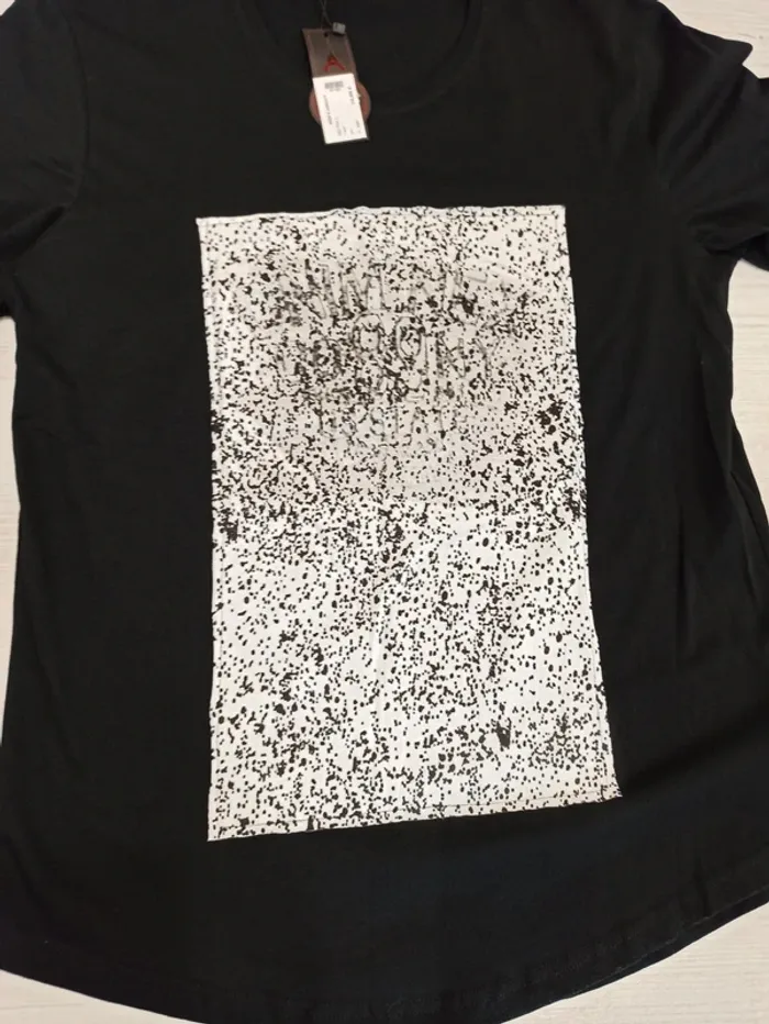 Tee shirt noir homme xxl flocage en relief - photo numéro 2