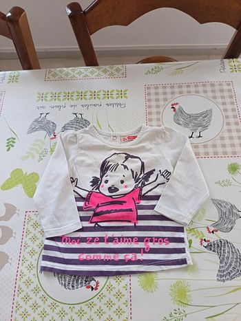Tee-shirt ML Dpam taille 9 mois
