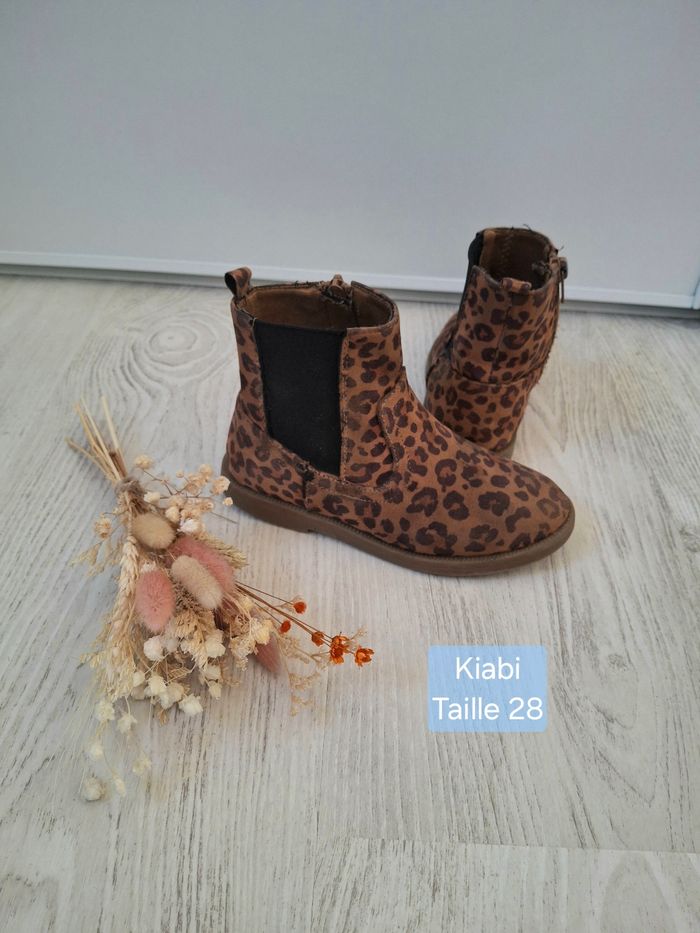 Chaussures Bottines fille léopard marron noir Kiabi Taille 28