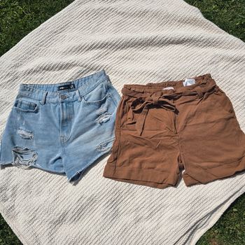 Lot de 2 short taille haute femme taille M 38 40 fb Sister camaieu