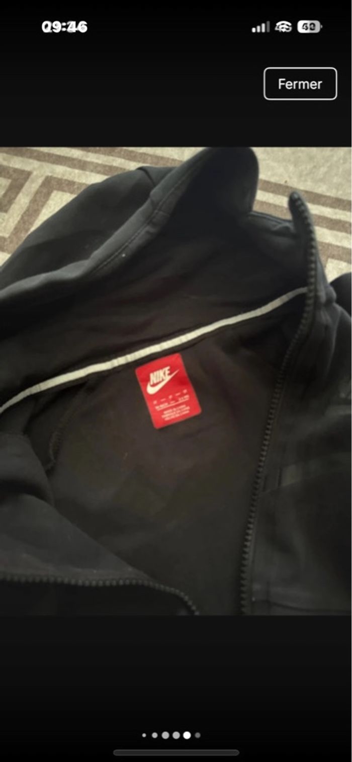 Veste jogging noir Nike taille 2/3 ans - photo numéro 3