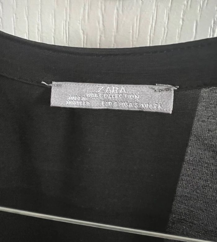 Blouse Zara noir detail metal taille s - photo numéro 4