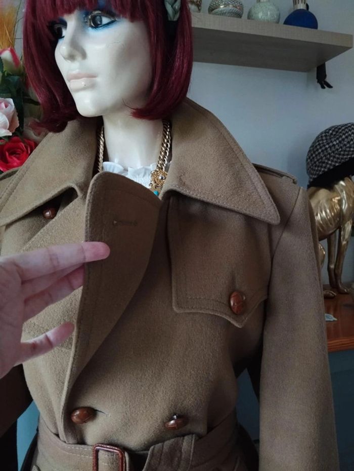 🌷Manteau Beige Vintage Pure Laine Tyrol Autrichien Steinblok T42/44🌷 - photo numéro 3