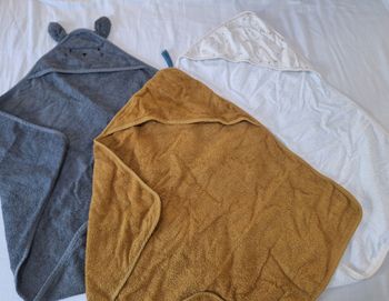 Lot de 3 capes de bain, 70x70cm