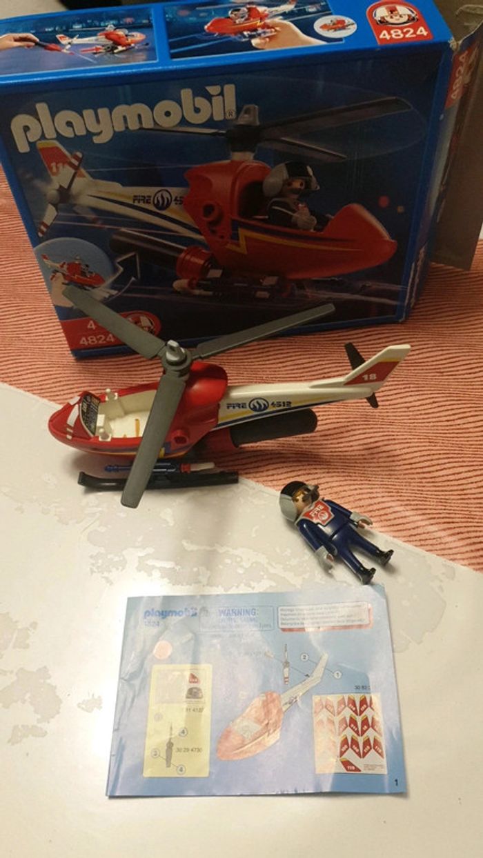 Playmobil hélicoptère pompier - photo numéro 5
