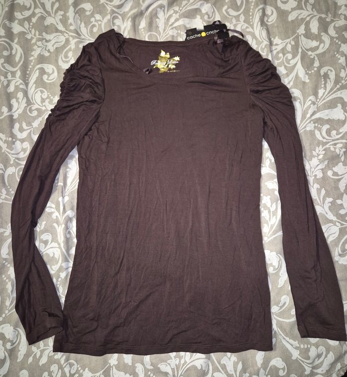 Haut cache cache marron - photo numéro 2