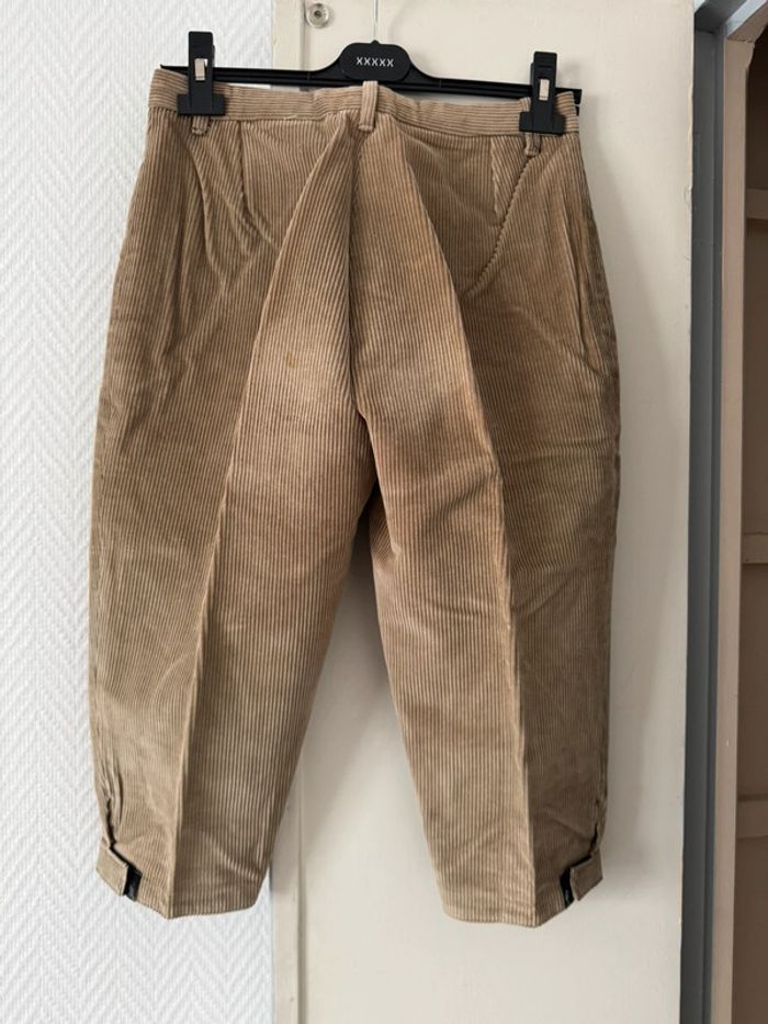 Bermudas femme en velours beige taille M - photo numéro 2