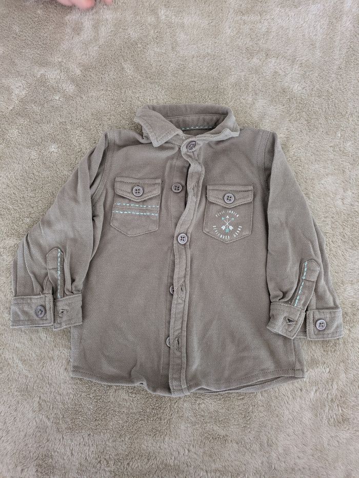 Chemise Bébé Garçon "Mes Petits Cailloux"