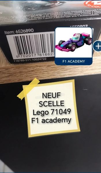 Lego 71049 F1 academy colf1rc-11 neuf