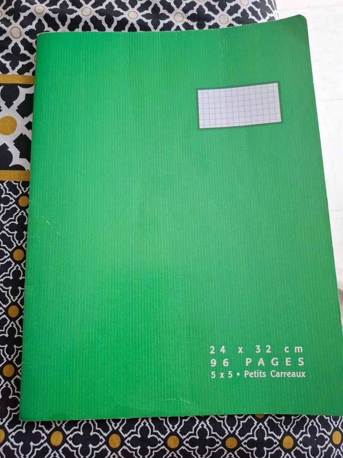 Cahier petits carreaux