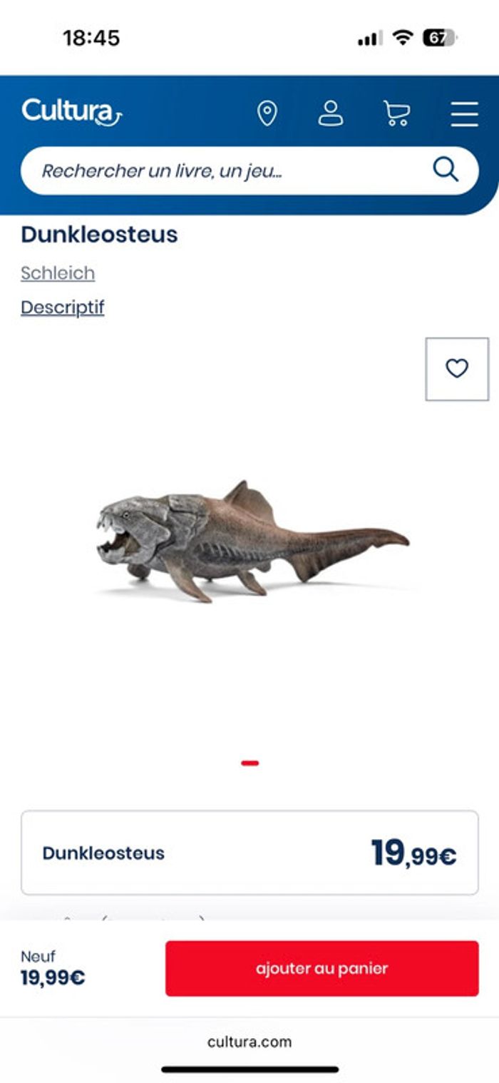 Poisson préhistorique schleich Valeur 20 euros - photo numéro 5