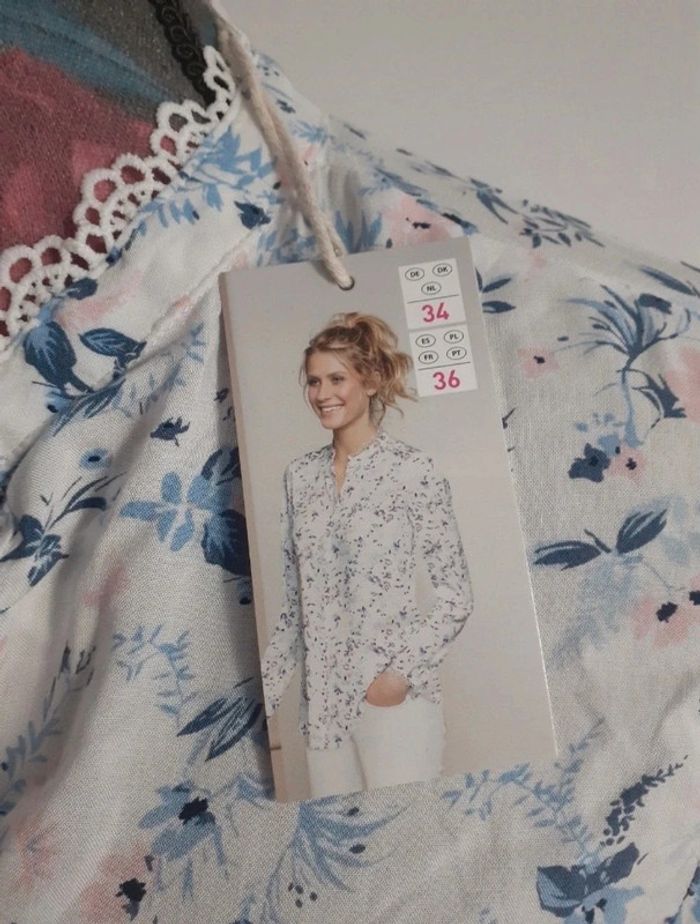 Chemise manches longues fleuris S - photo numéro 3