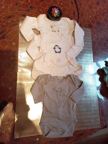 LOT 4 beahx Bodys longs mixtes coton