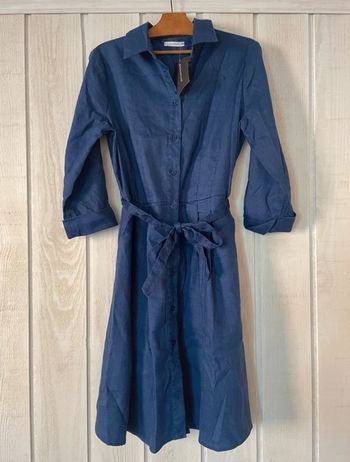 Robe marine lin NEUVE- Promod - 40