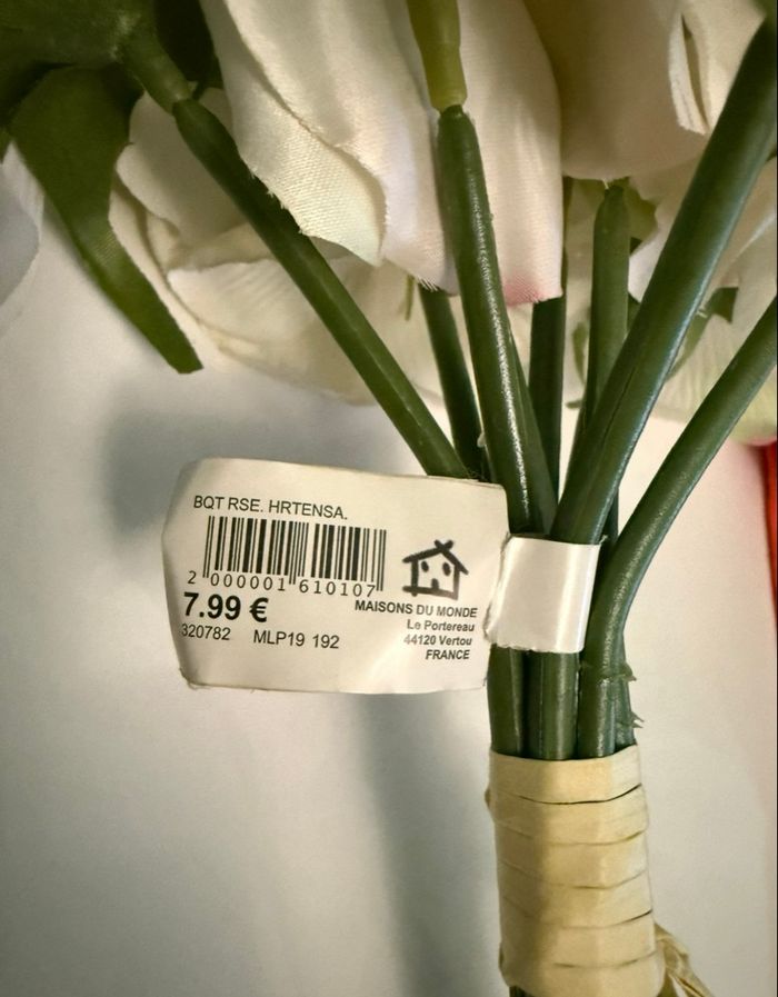 Jolie vase + fleurs artificielles blanches - maison du monde - photo numéro 4