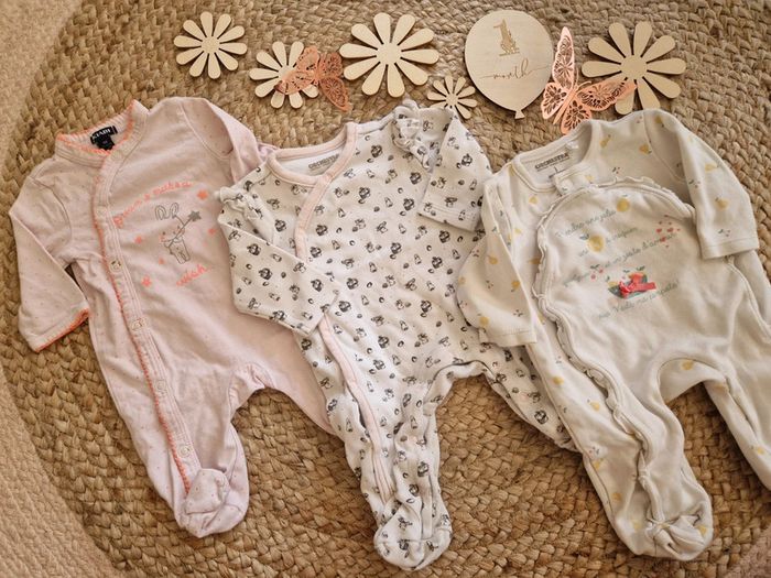 Lot de pyjamas légers orchestra bébé fille 1 mois