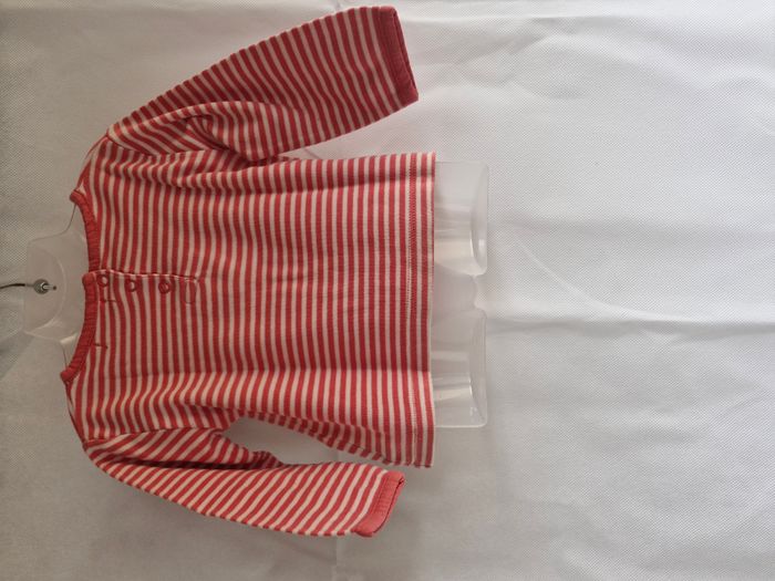 Pull fille 9 mois Tissaia Blanc Rose - photo numéro 5