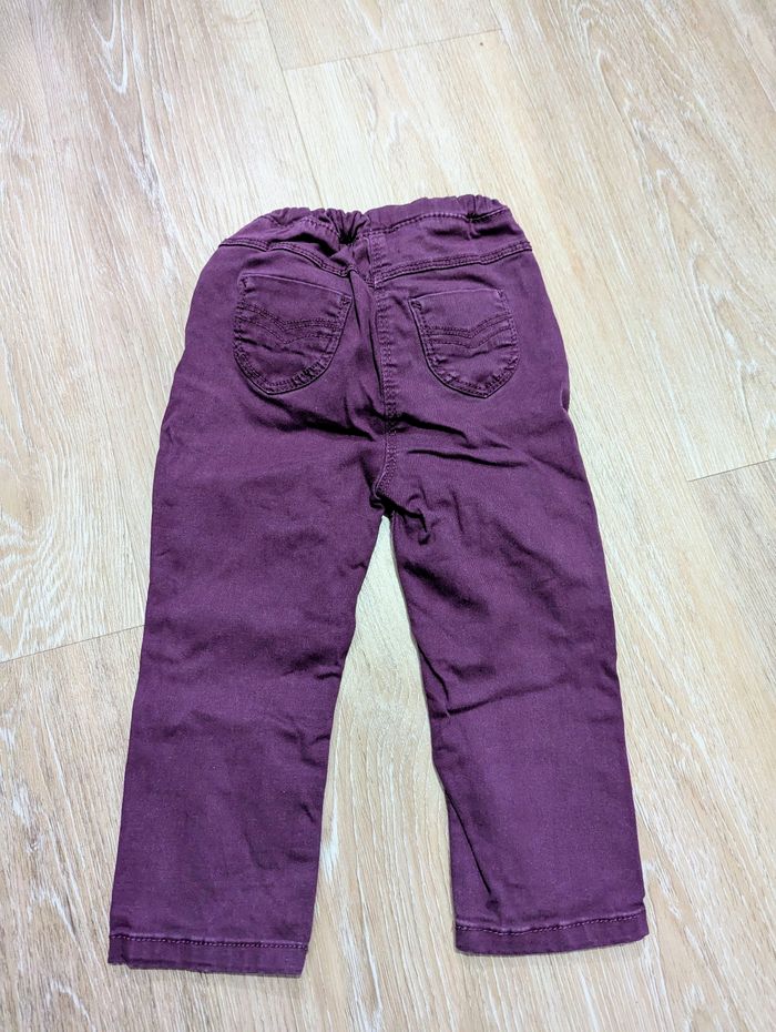 Pantalon jean violet 36 mois bébé fille Tape à l'oeil - photo numéro 3