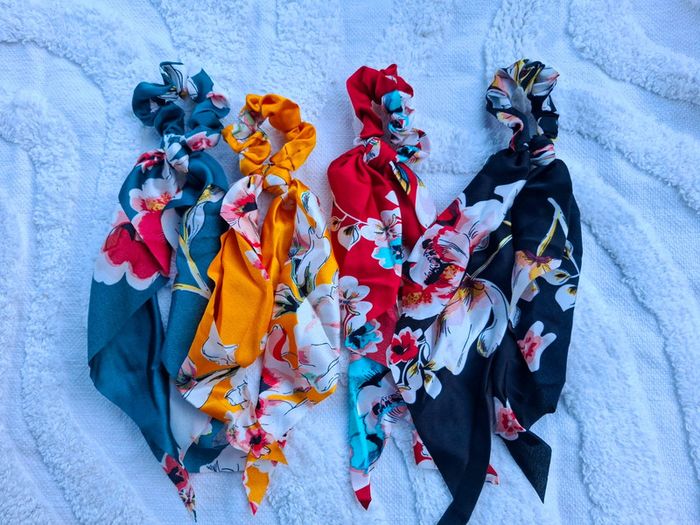 Elastique cheveux fleurs - photo numéro 2