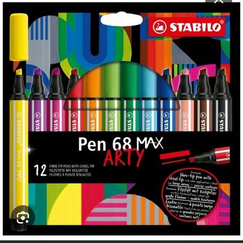 12 feutres a pointe biseauté Pen Max ARTY marque Stabilo