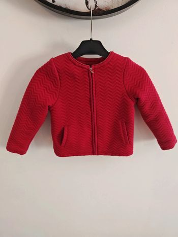 Gilet rose fushia épais 3 ans