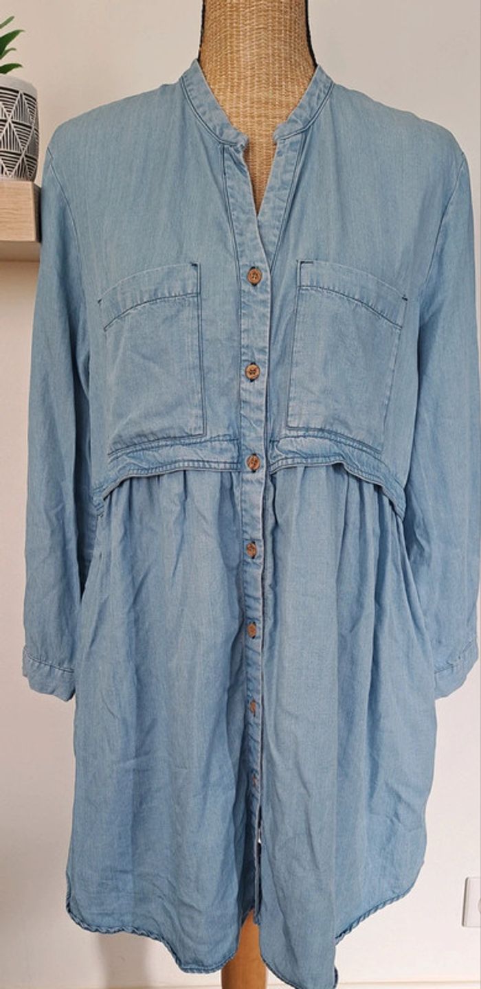 Robe bleu claire Zara - photo numéro 4