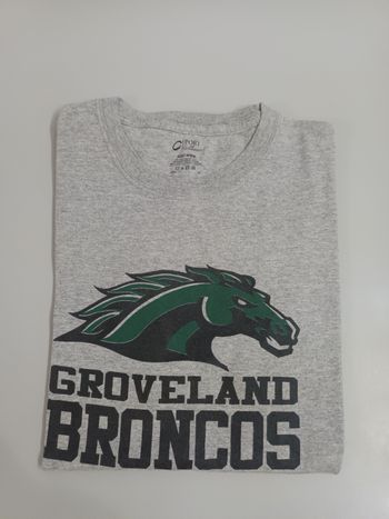 Tee-shirt vintage Groveland Broncos  gris taille M