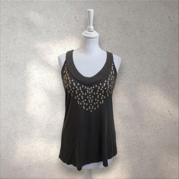 Débardeur fluide kaki imprimé taille 36